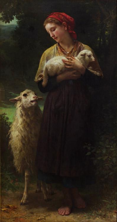 Adolphe William Bouguereau The Shepherdess (mk26) oil painting picture